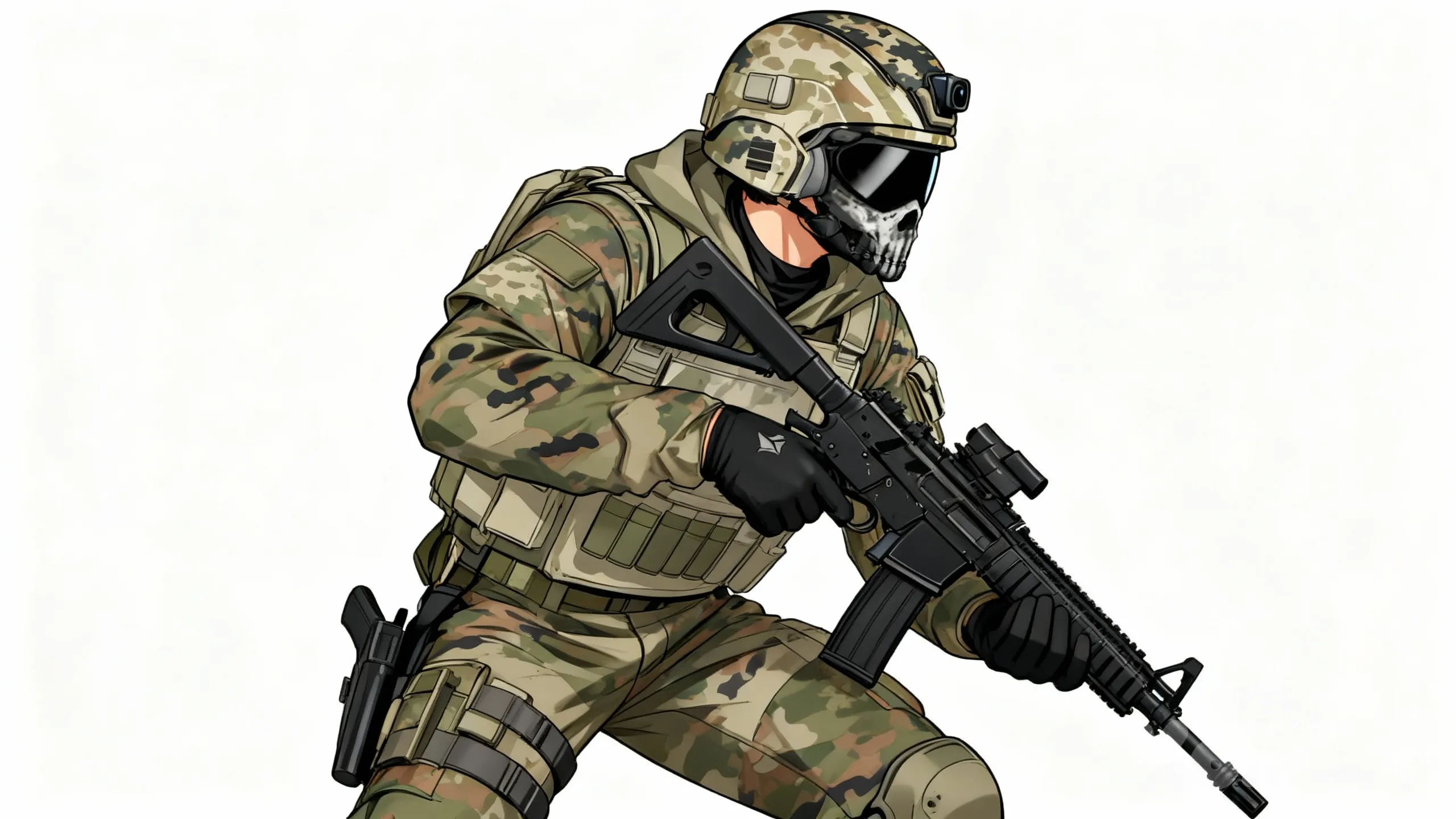 1000002698 Dynamic pose, The head is turned to the right, The whole body is visible, Is in a fighting position, Upgrade your character, The manhwa style, 1000002698