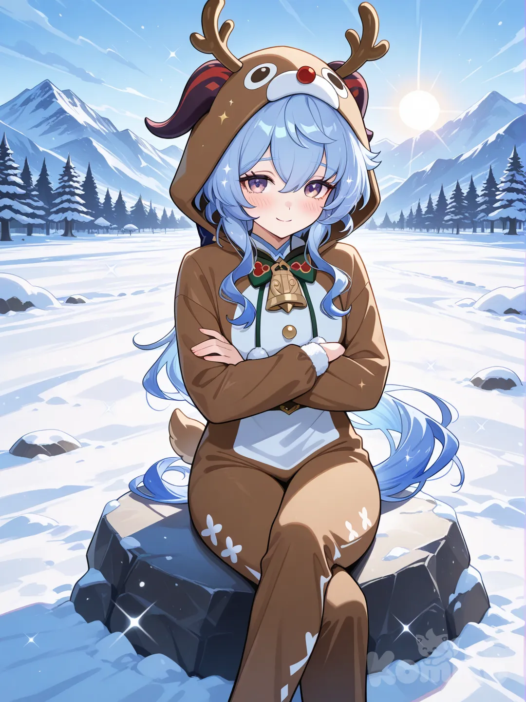 Ganyu reindeer costume