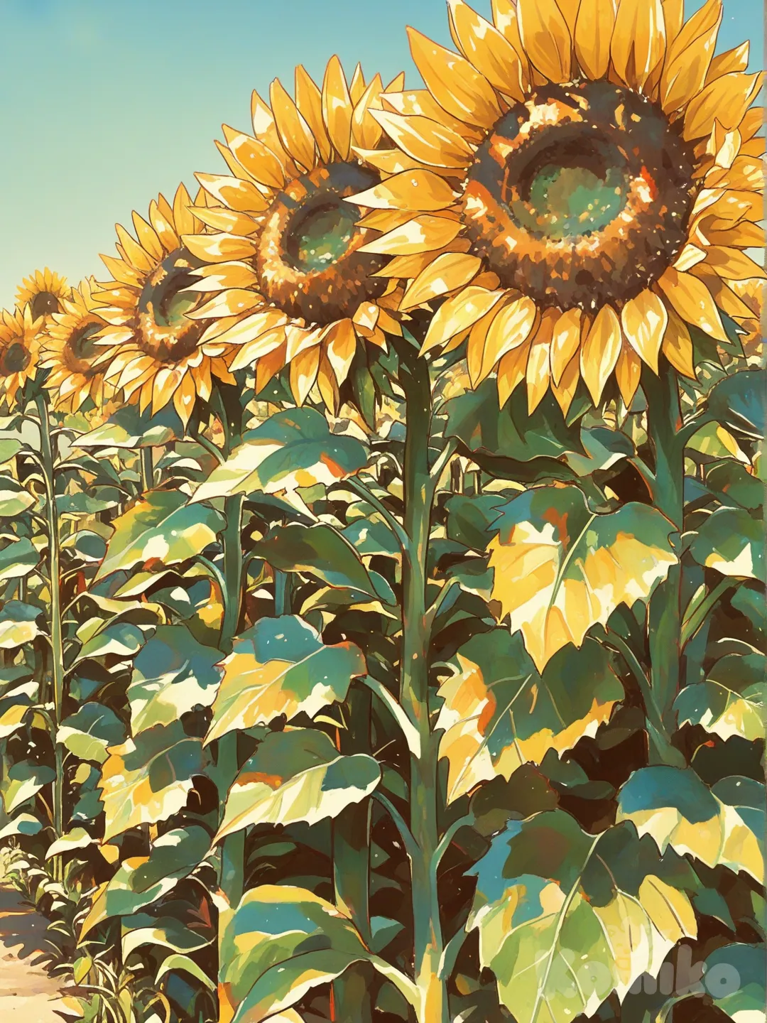 Girasoles , [sweet-painting-style]