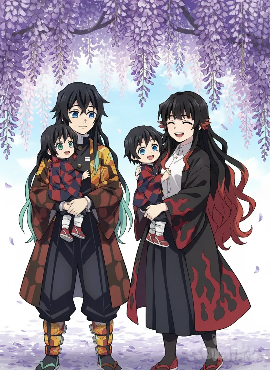 muichiro and niku kids!! there names are hikati and ahikito tokito!!