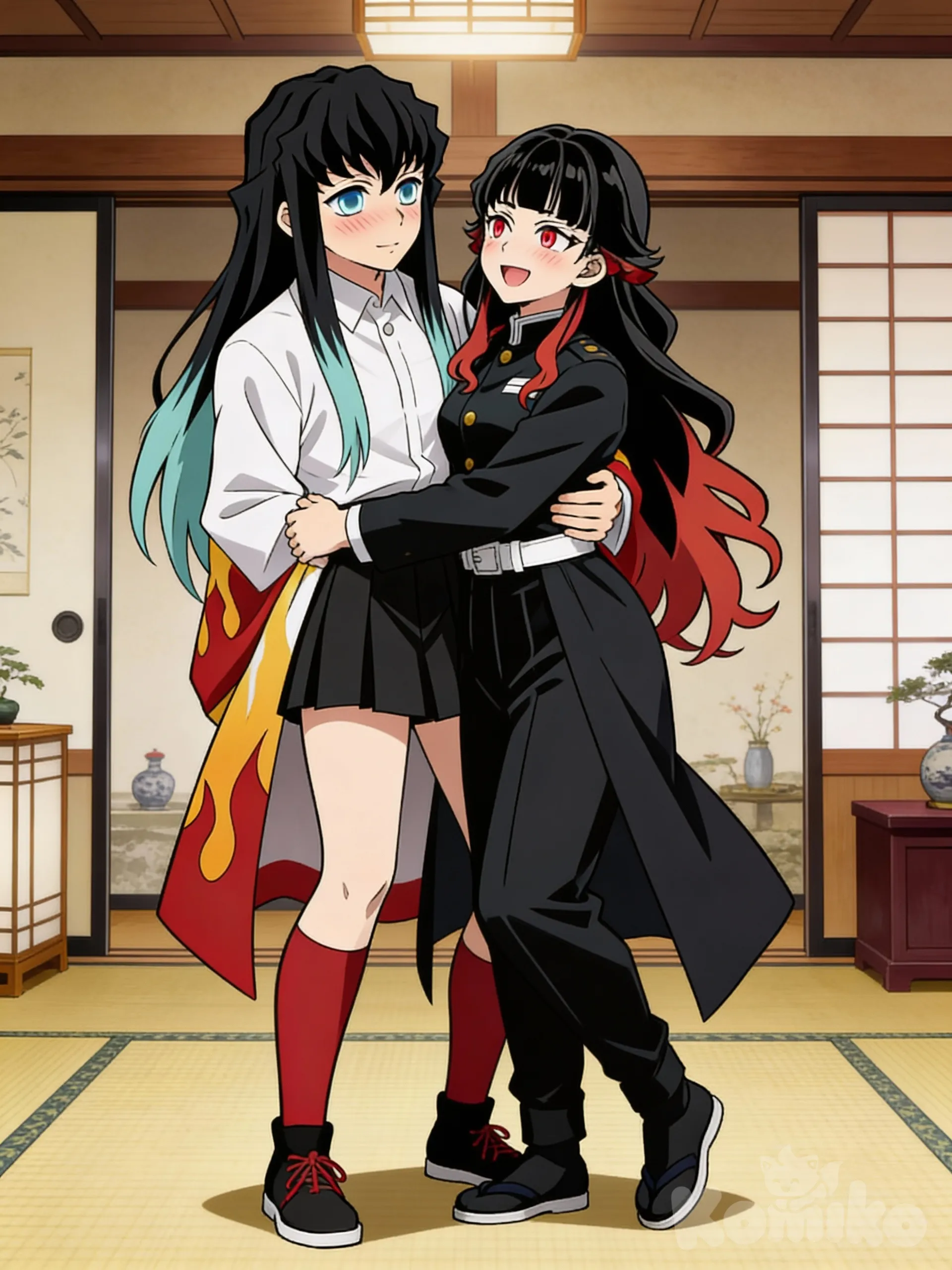 Muichiro and Niku sawp clothes!!! XD