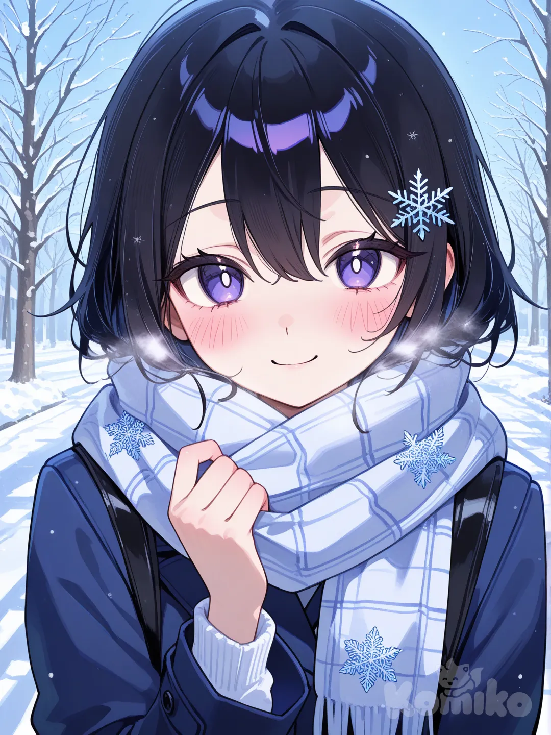 Scarf, rosy cheeks, gentle look ❄️