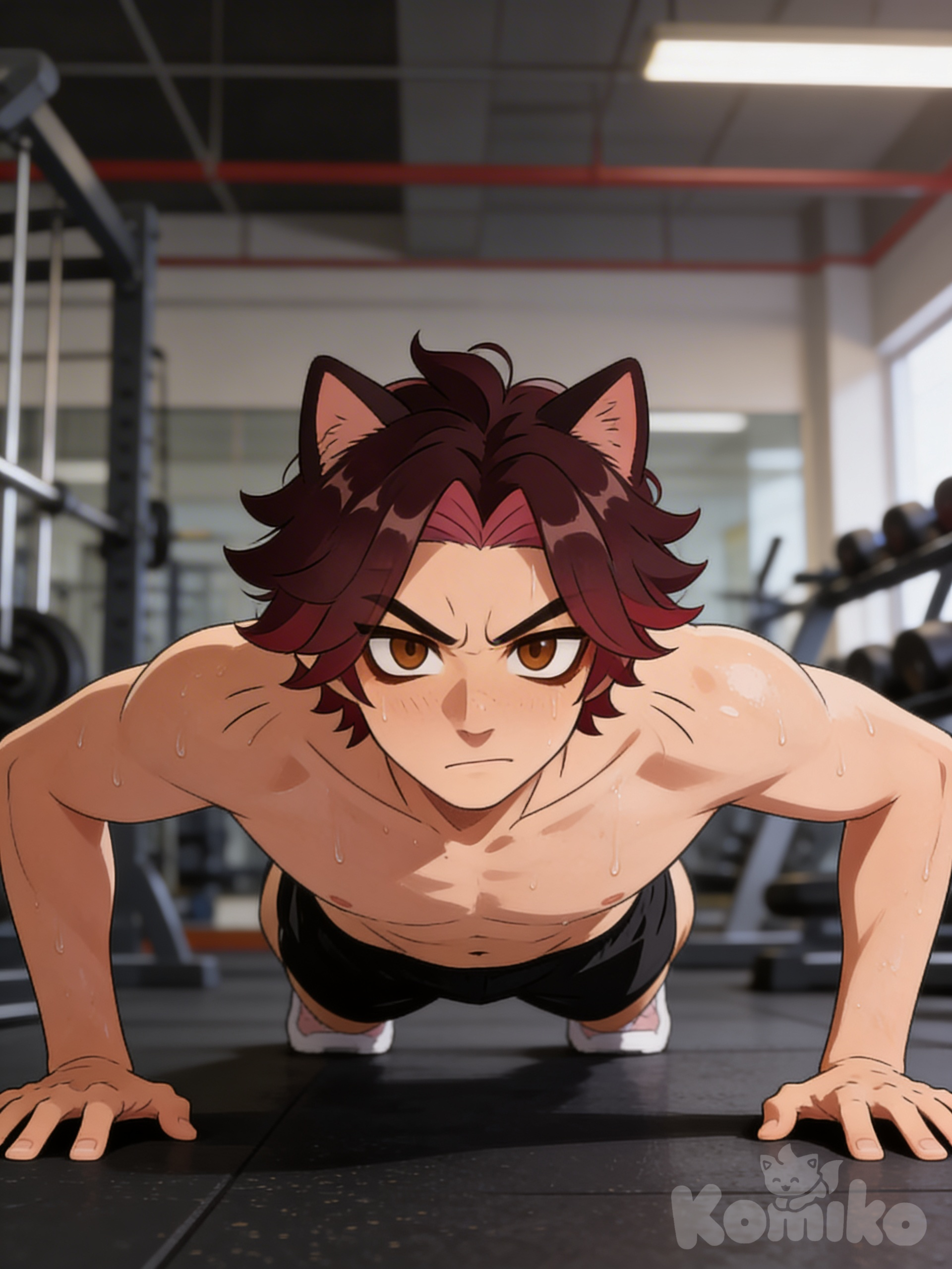 Miko made me do 100 push-ups... 