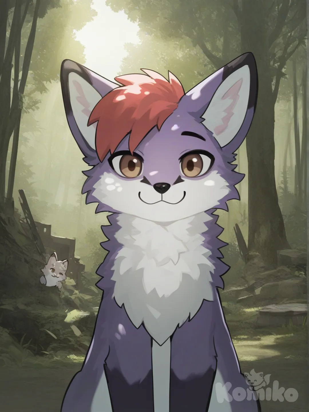 fox in mysterious forest