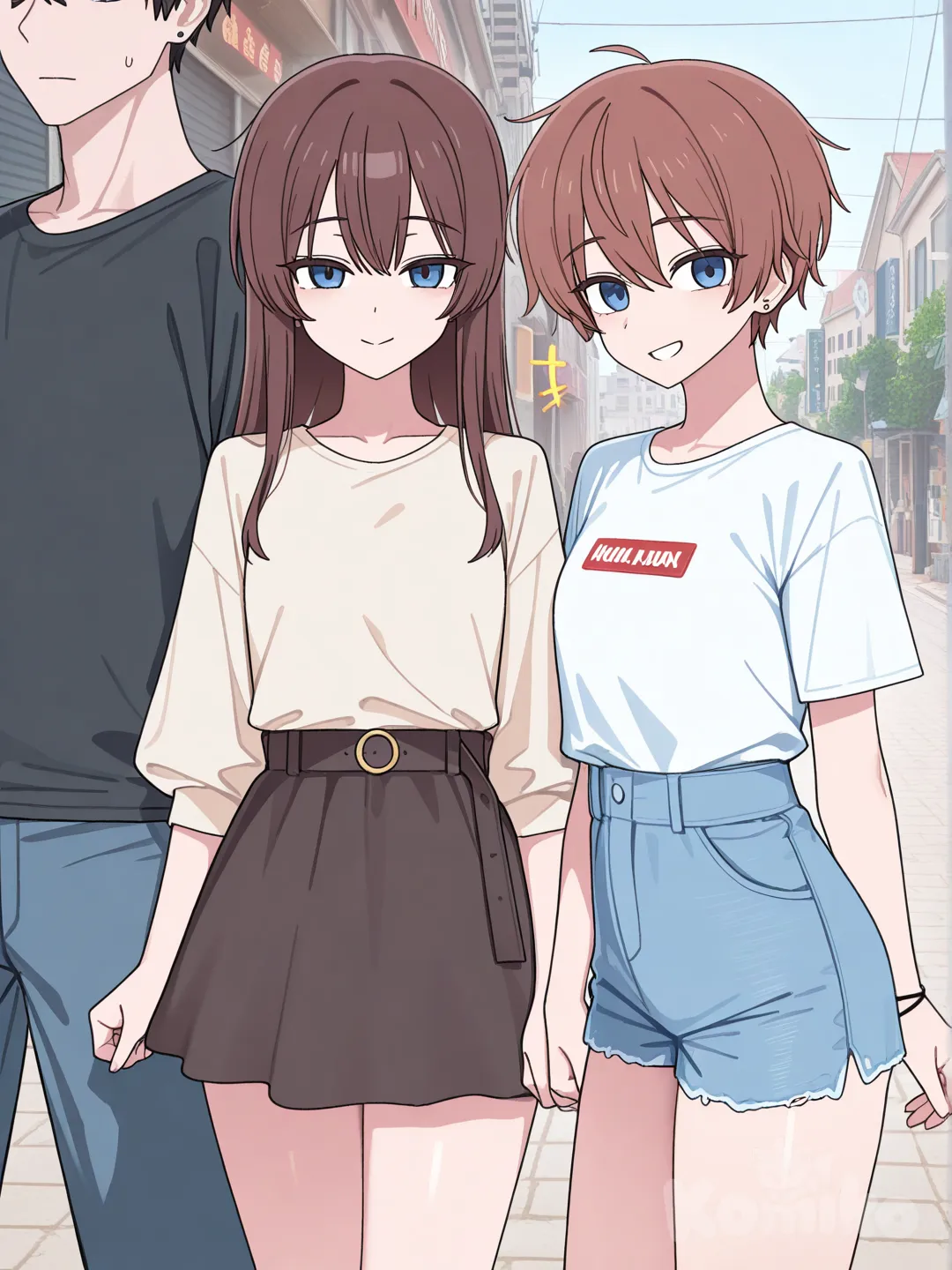 My besti IRL OCs: the girl with long hair is Anyme and the other one is Clyn 