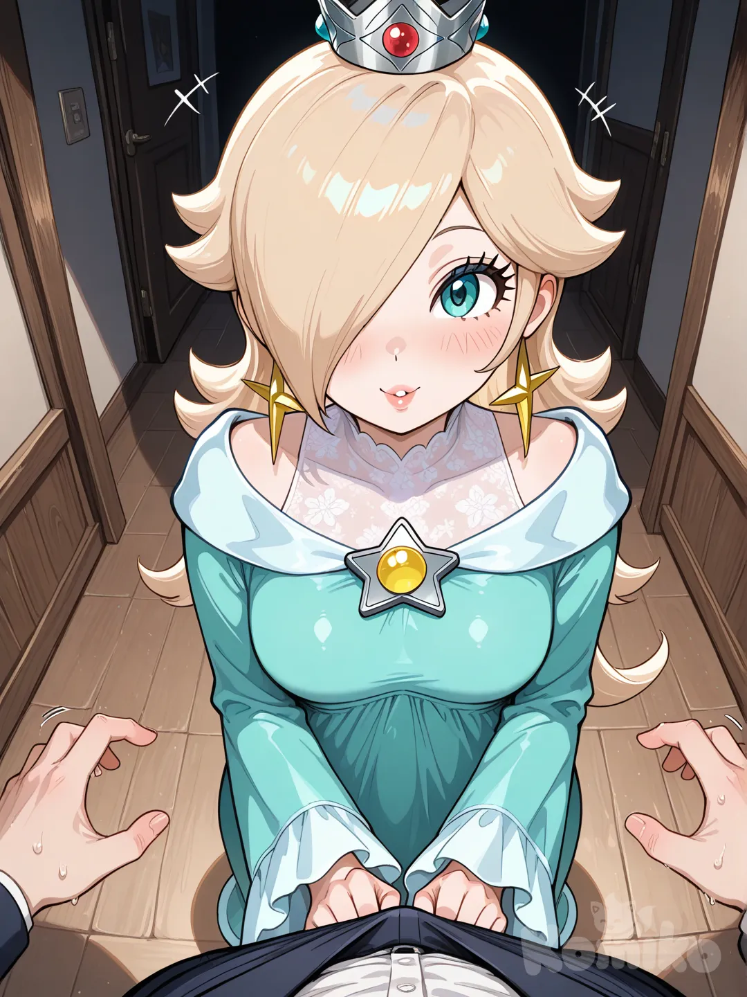 Pov: me estoy follando a esta chica desnuda totalmente, culo mediano, en posición del misionero fuertemente y caliente gimiendo rico hasta venirse conmigo, @Rosalina