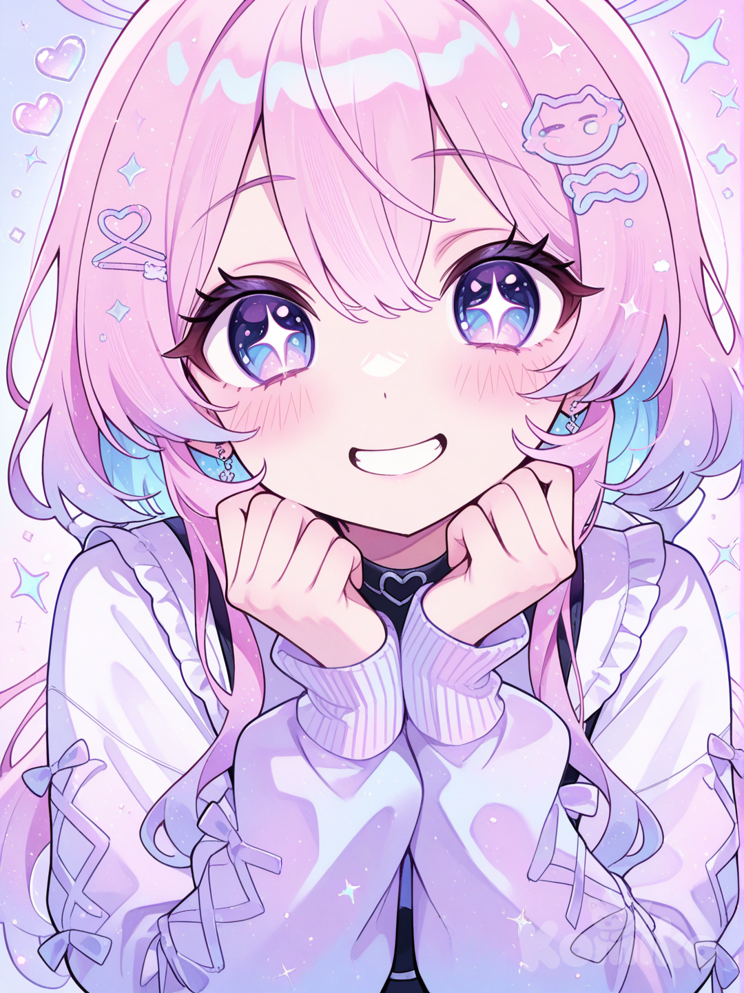 anime girl, cute expression, vibrant colors, anime art