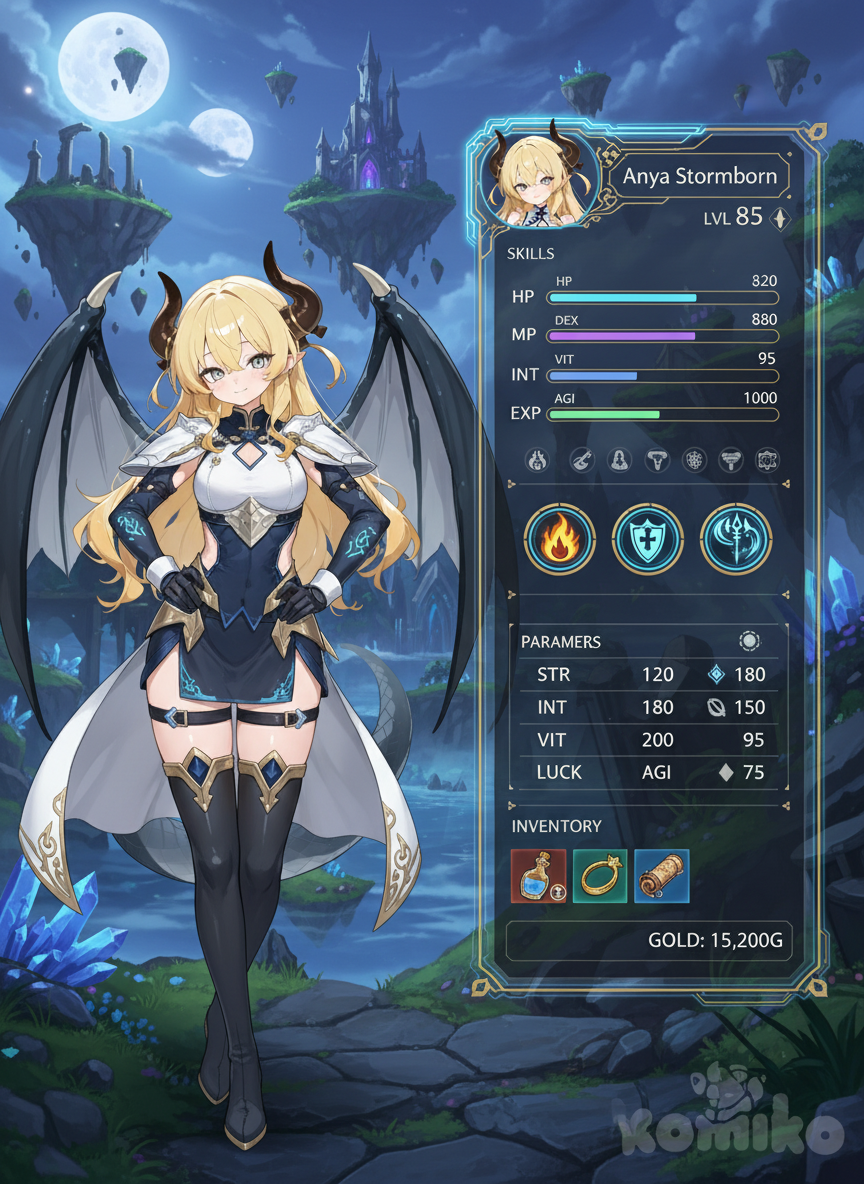 Character Status Screen: Derilyn