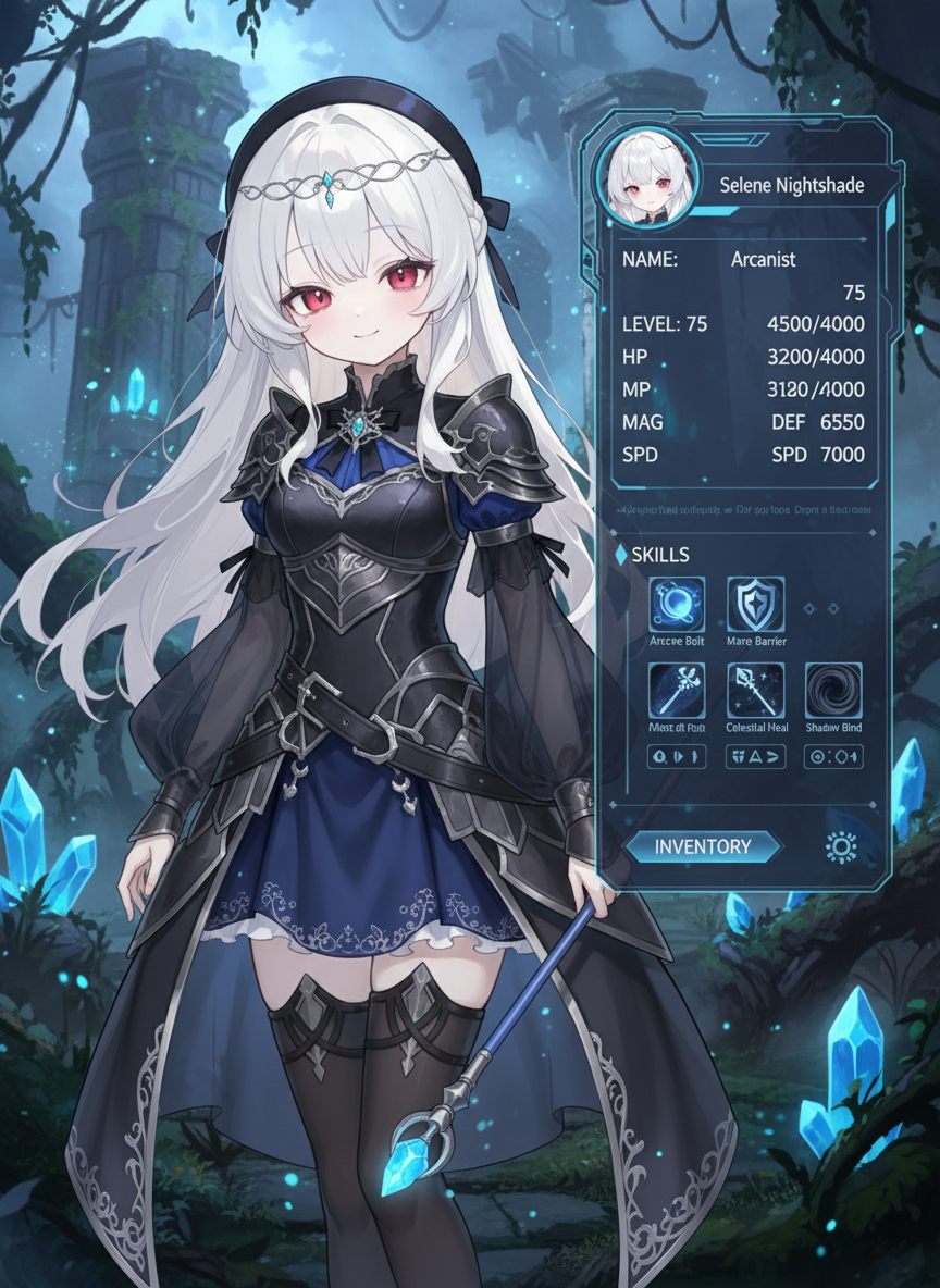 Character Status Screen: Kinari