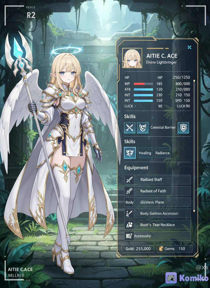 Character Status Screen: Vanaya