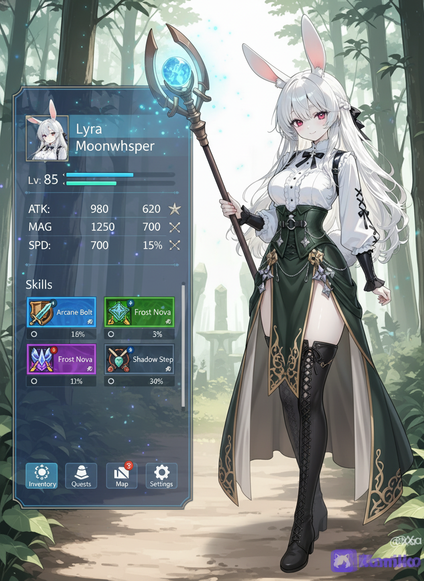 Character Status Screen: Binah Vulfenia