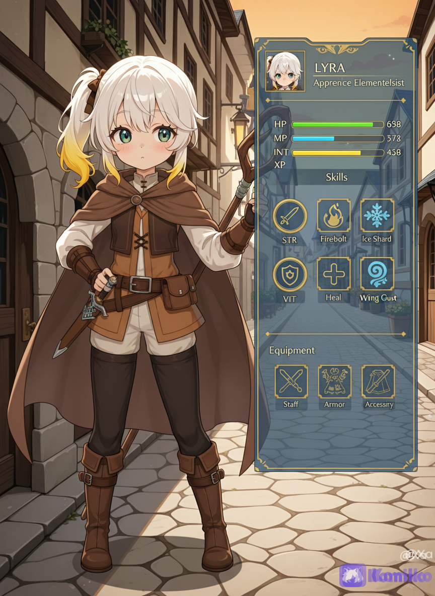 Character Status Screen: Vakarin