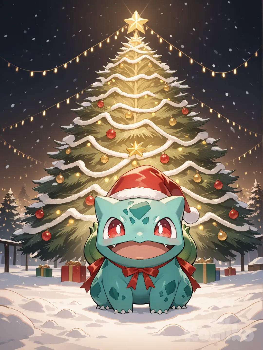 Bulbasaur navideño. 