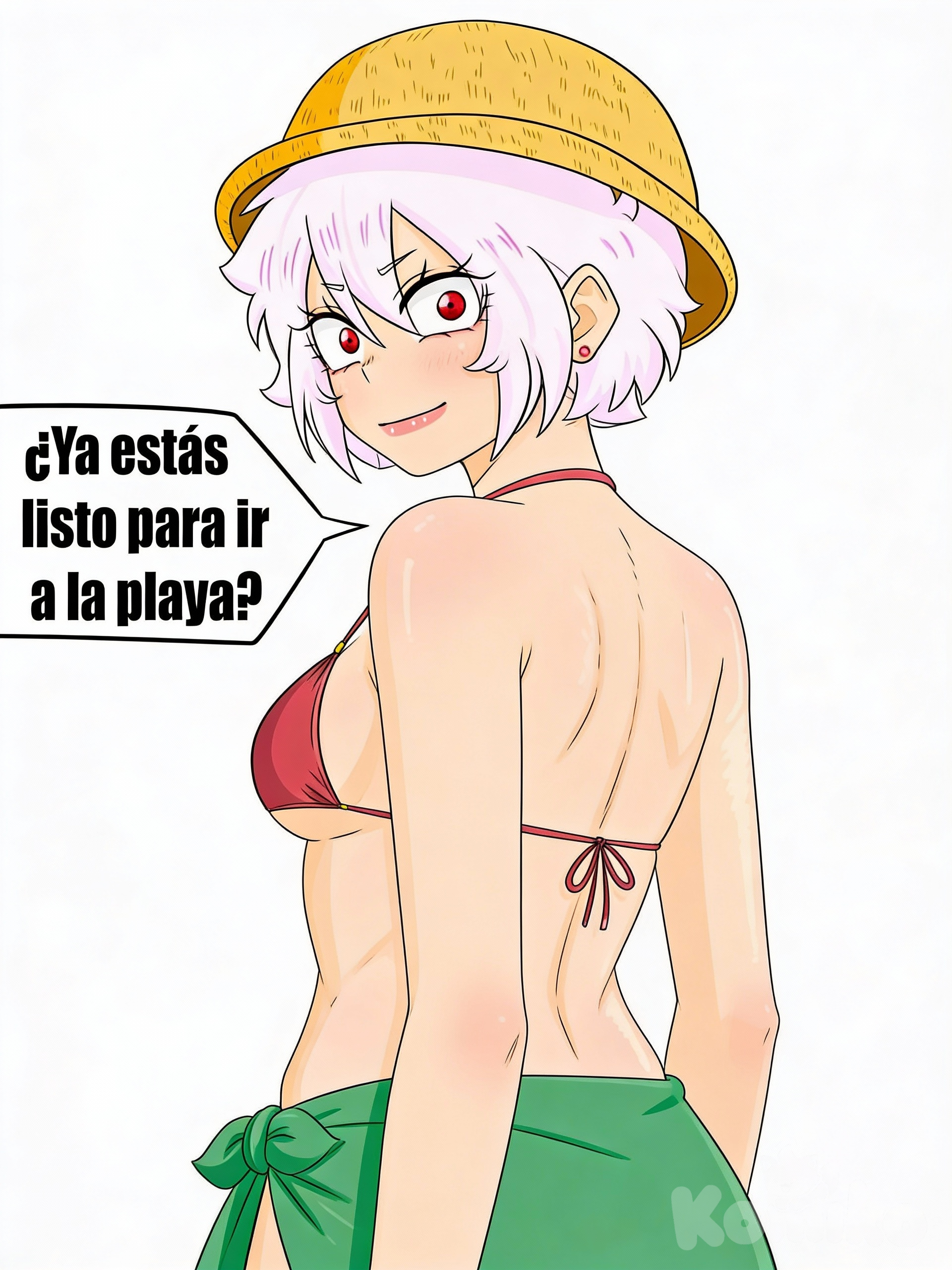 18, que se de la vuelta enseñando el trasero algo sonrojada