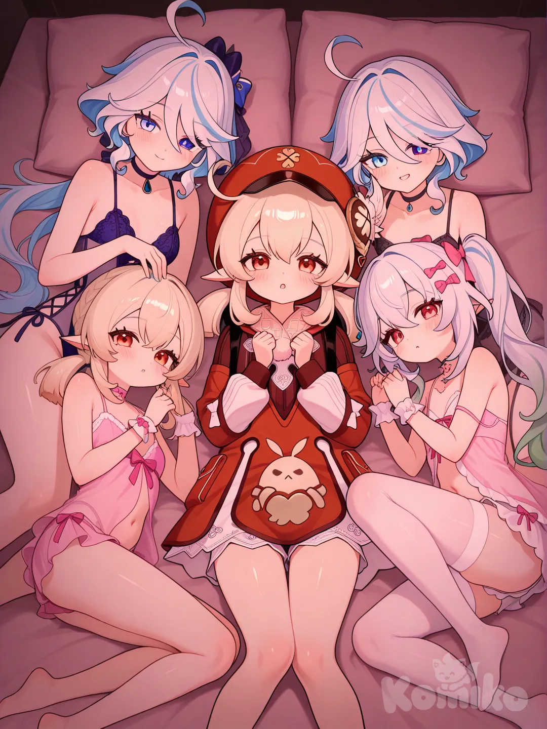 @Klee_(Genshin_Impact), @Furina_(Genshin_Impact), @Nahida_(Genshin_Impact), @Laffey_(Azur_Lane)