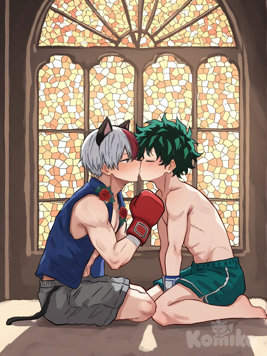 Midoriya_Izuku, Todotoki Shouto kiss