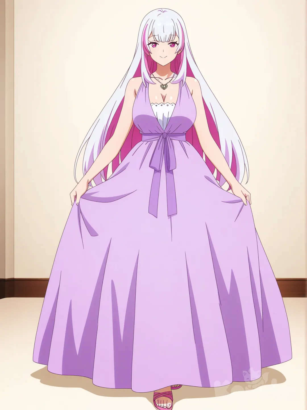 Light purple dress woman