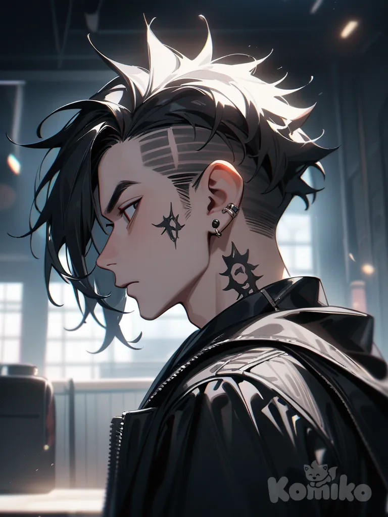 Homem punk, logo para foto de perfil