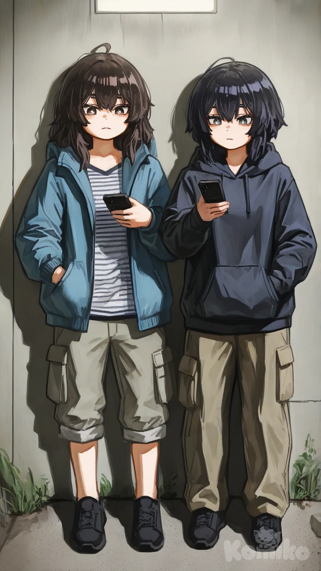 Just us holding phone 