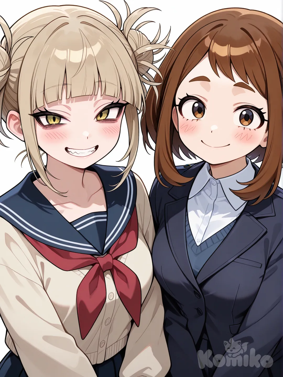 2girls, @Toga_Himiko, @Uraraka_Ochako