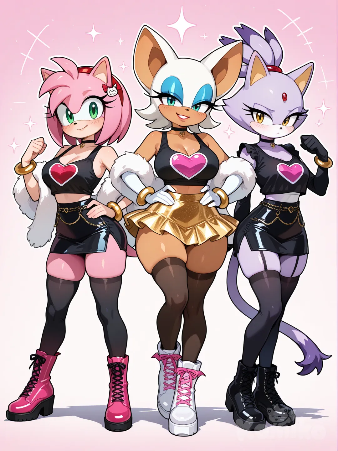 Amy Rose, Rouge the Bat, Blaze the Cat