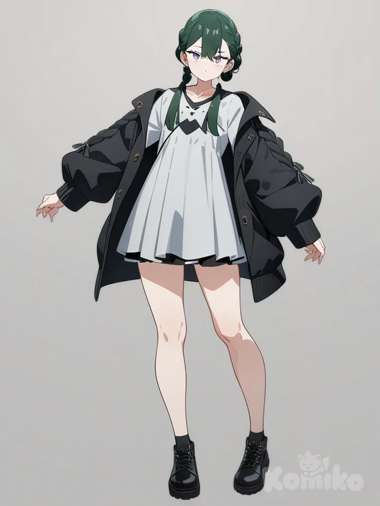 1girl, teenager, 完美身材, single character, full body, looking at viewer, anime style, simple background, white background