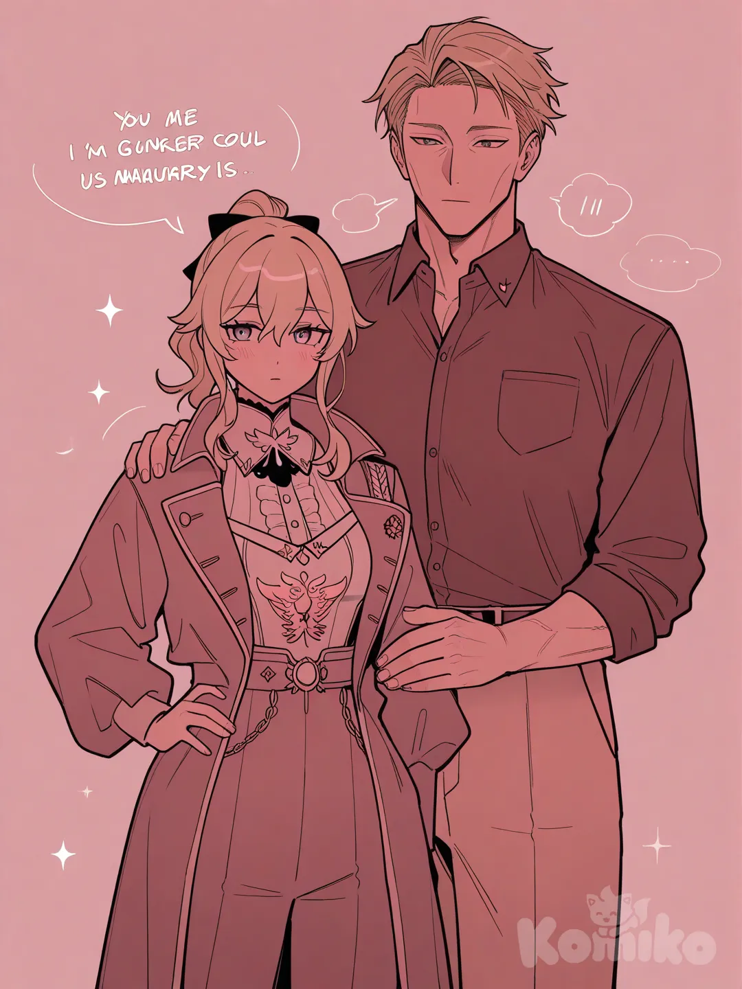 2girls, @Jean_(Genshin_Impact), @Nanami_Kento