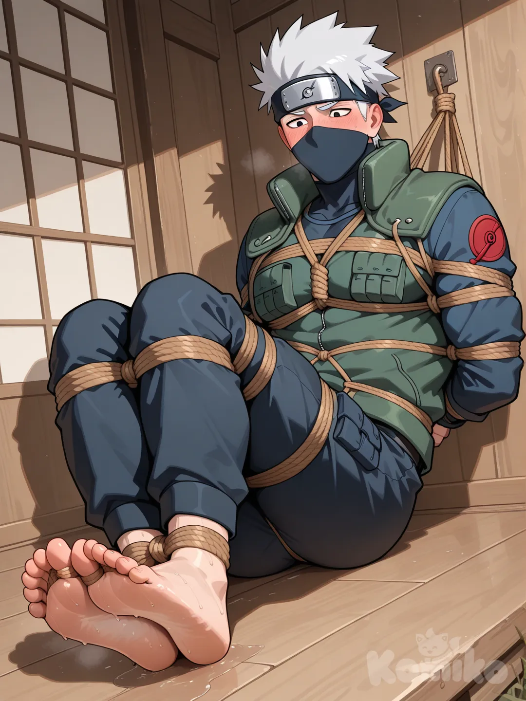 Kakashi tied up