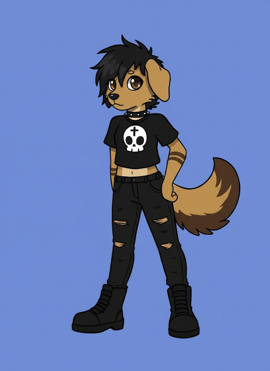 make him drawn, cartoon, cute, Make him a furry anthropomorphic Retriever, tall, cartoon, cute