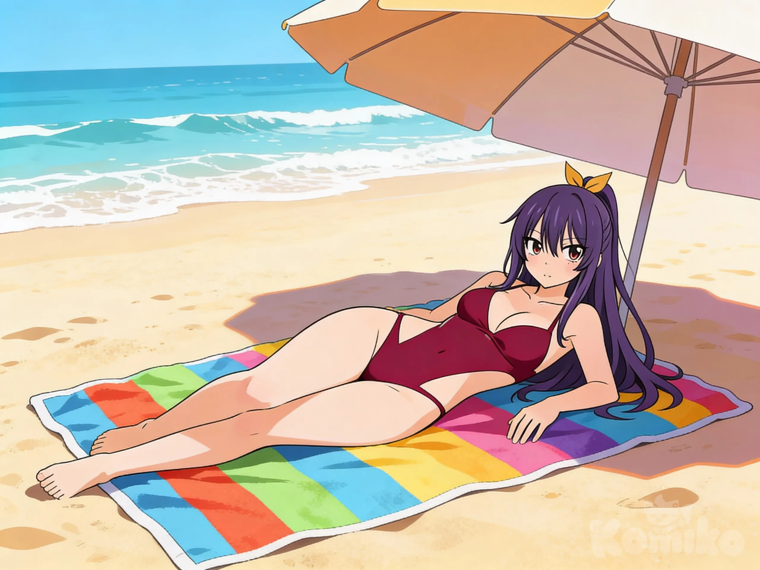 Homura on the beach