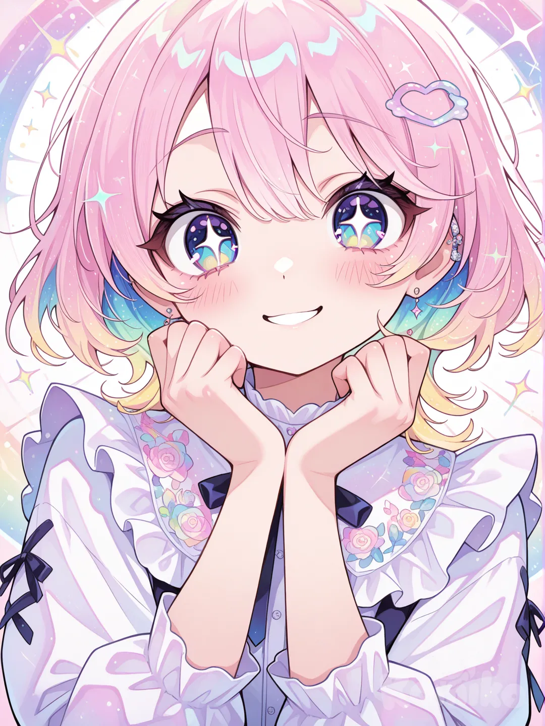 anime girl, cute expression, vibrant colors, anime art