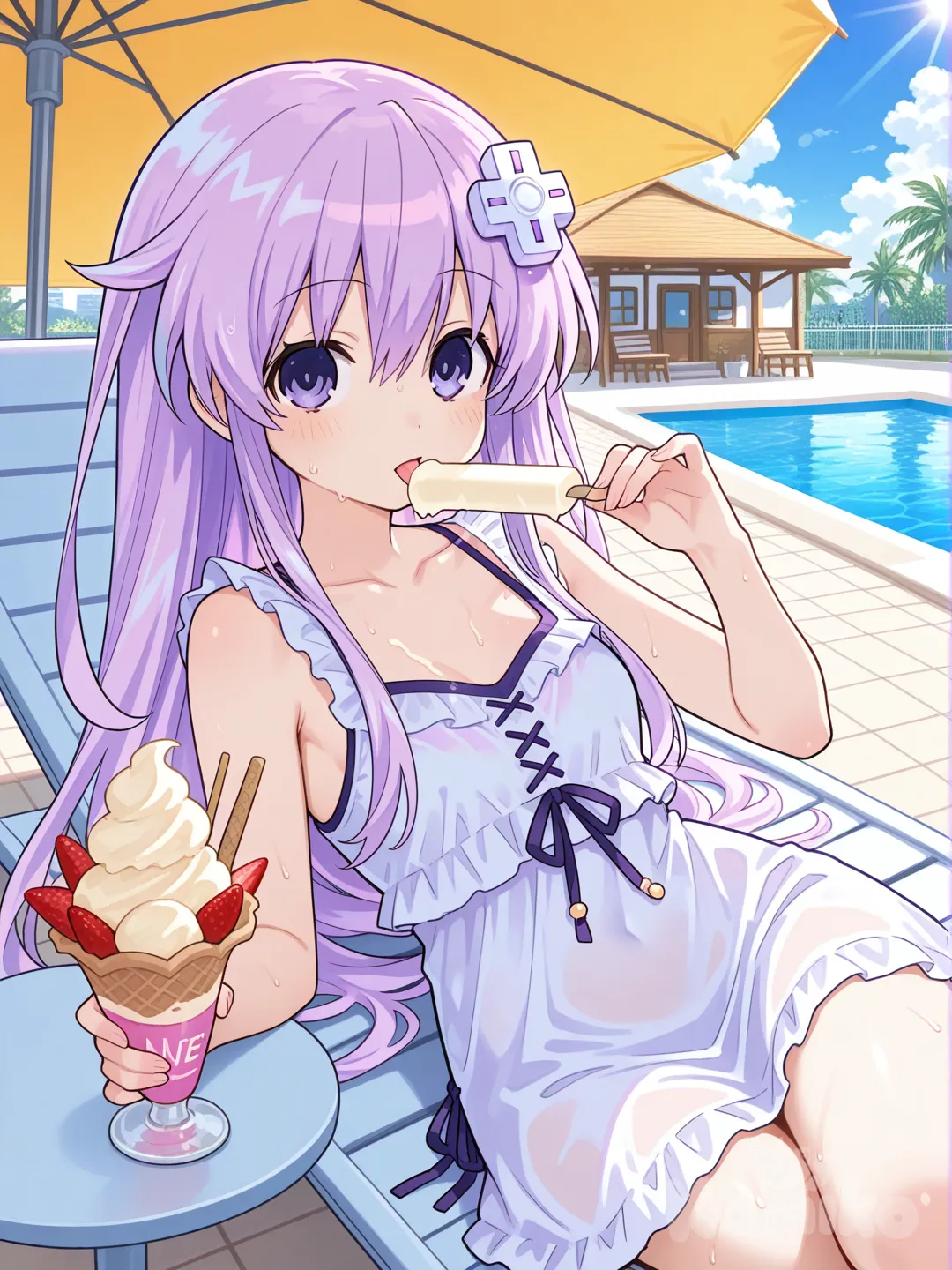 Nepgear : compartiendo un helado contigo