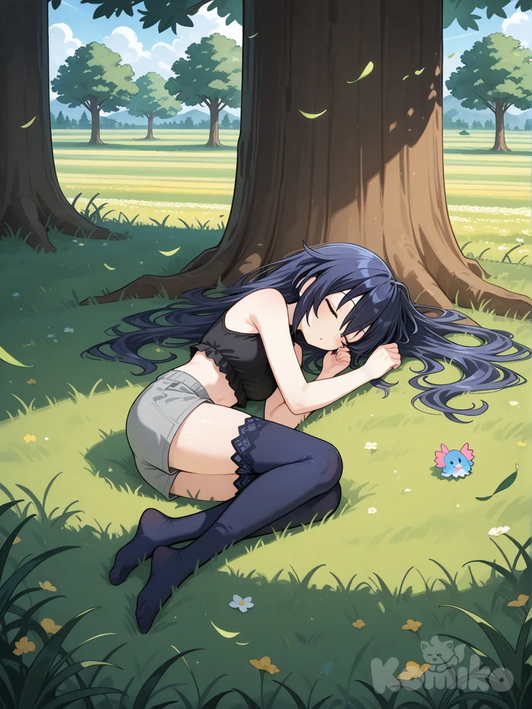 Noire : Dormida profundamente en el arbol