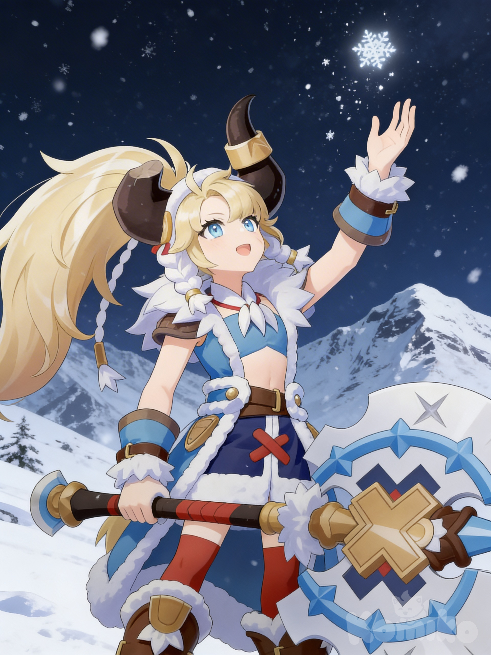 Aesir : The snow is beautiful, don't you think so, master?