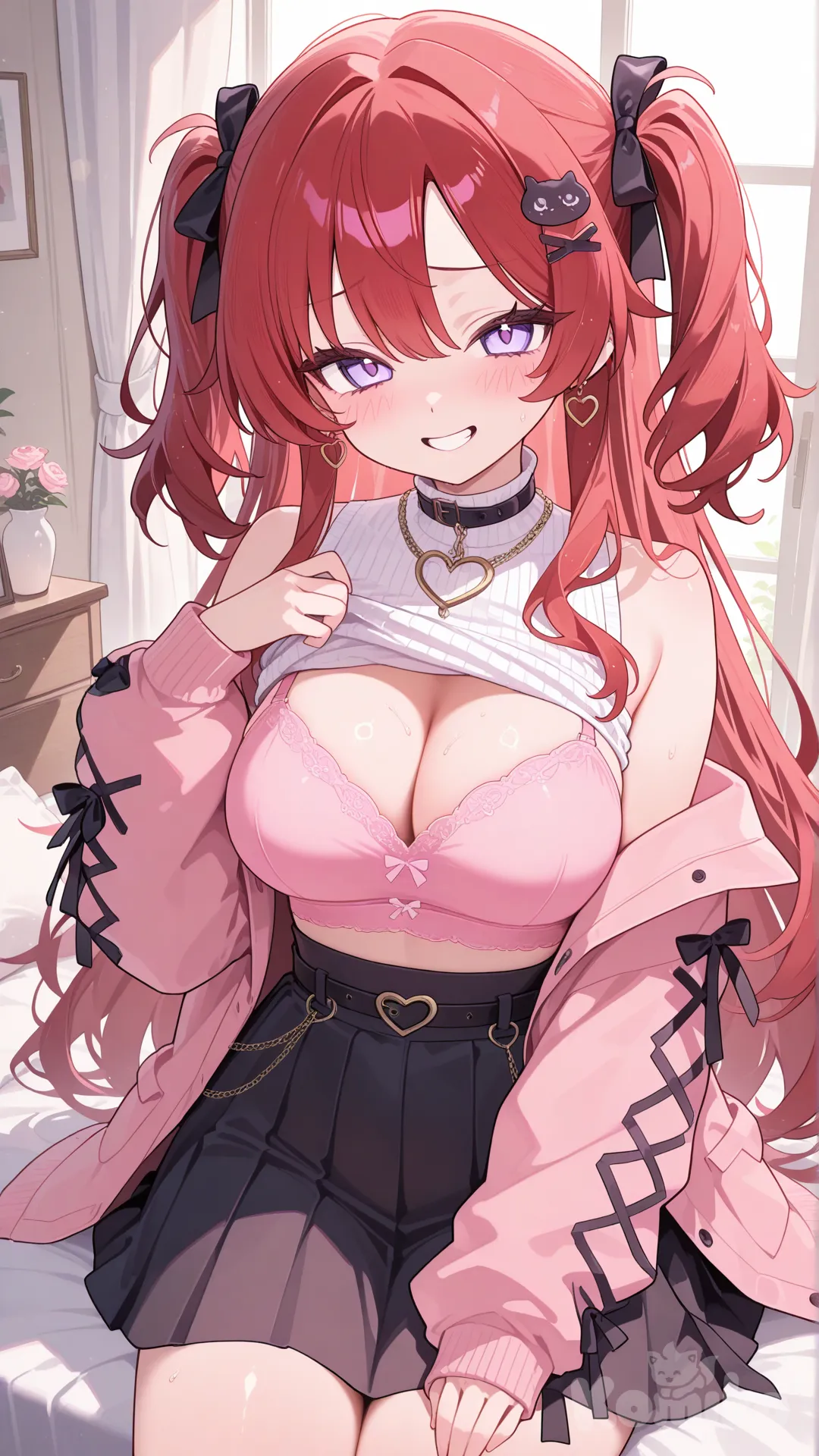 em uma floresta uma travesti negra esta de cabeça para baixo tentando chupar seu proprio penis engasgando com sua pica.
Enquanto um menininho novinho branquinho como o cu dela