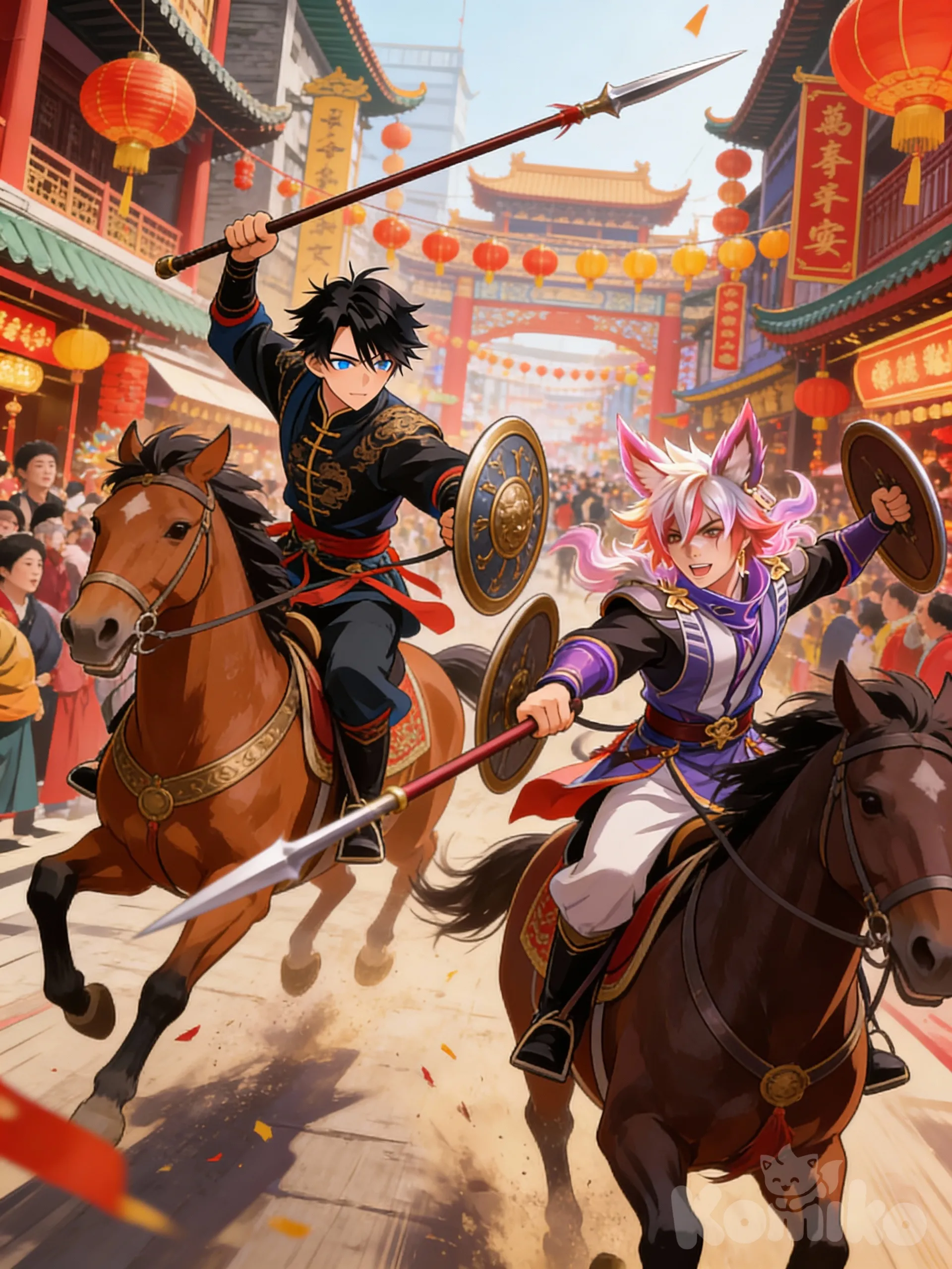 The tale of 2 chinese warriors racing in chinatown 