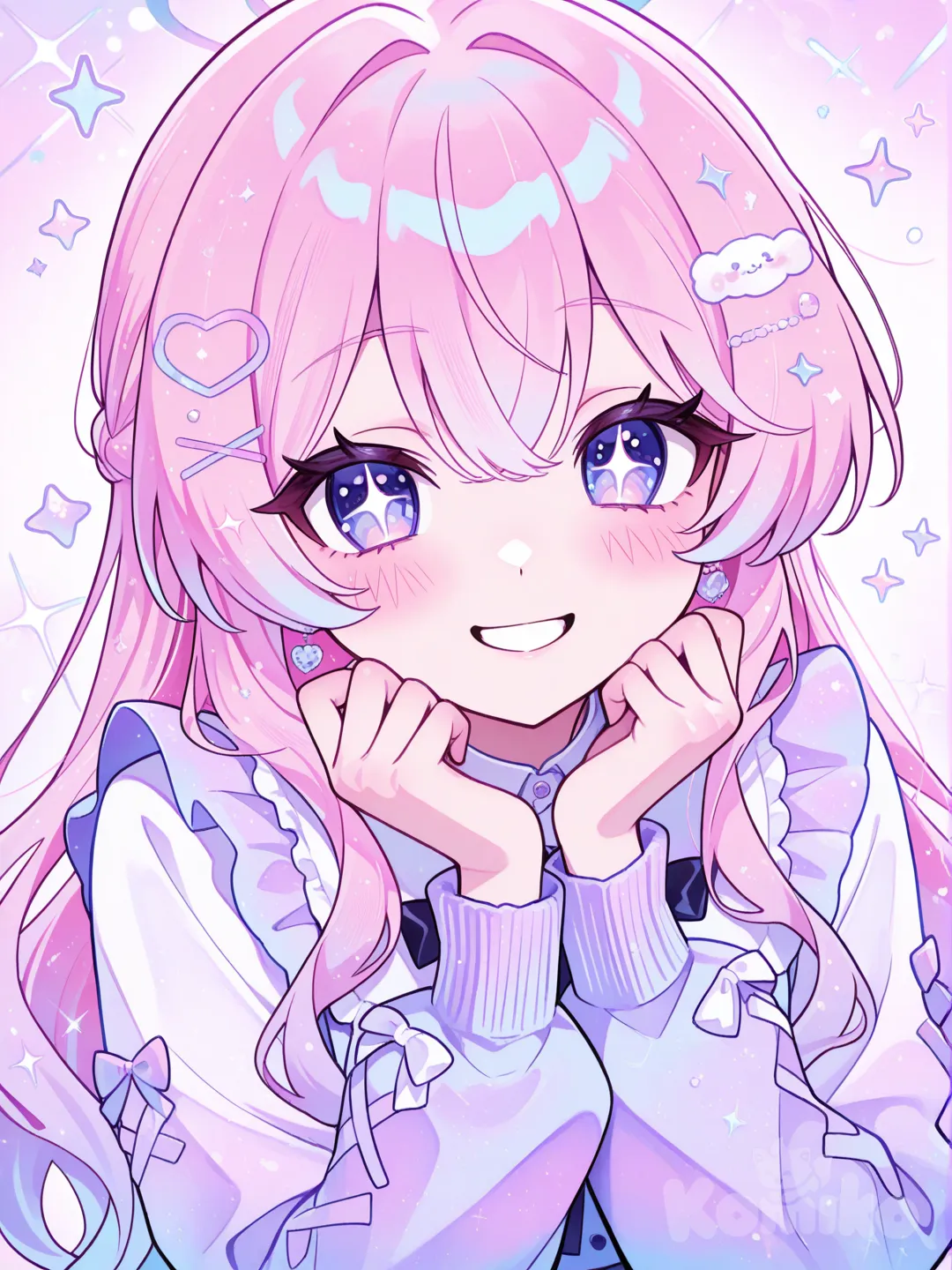 anime girl, cute expression, vibrant colors, anime art