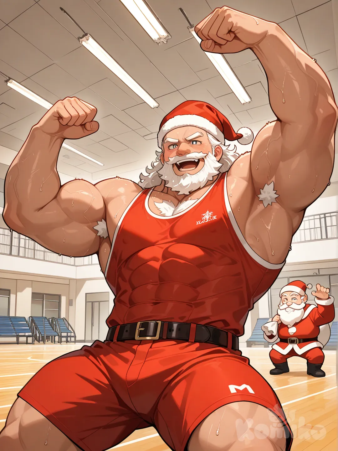 Fitnes Furry trending with Santa Clous