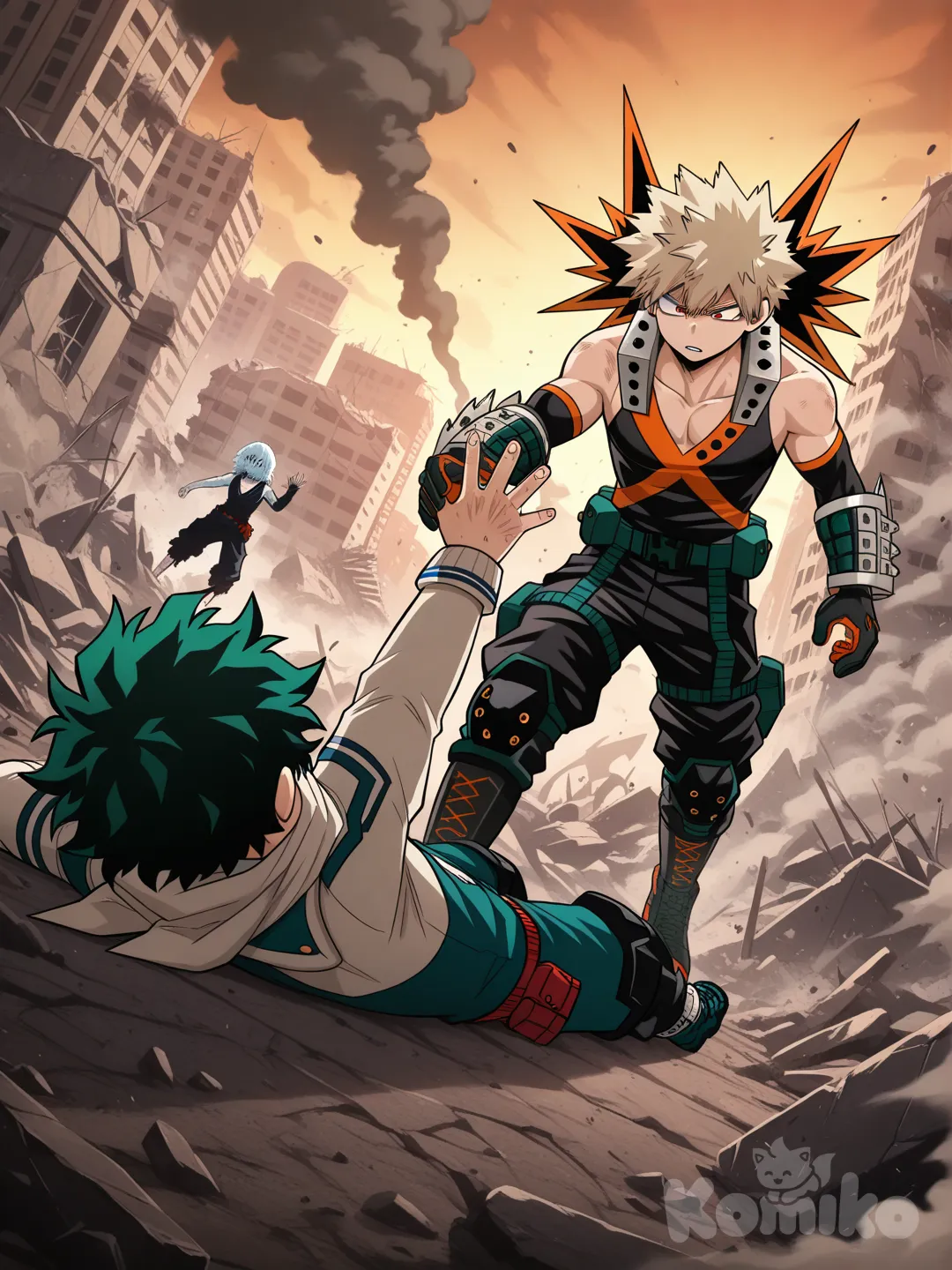 Bakugou, Deku, Shigaraki
