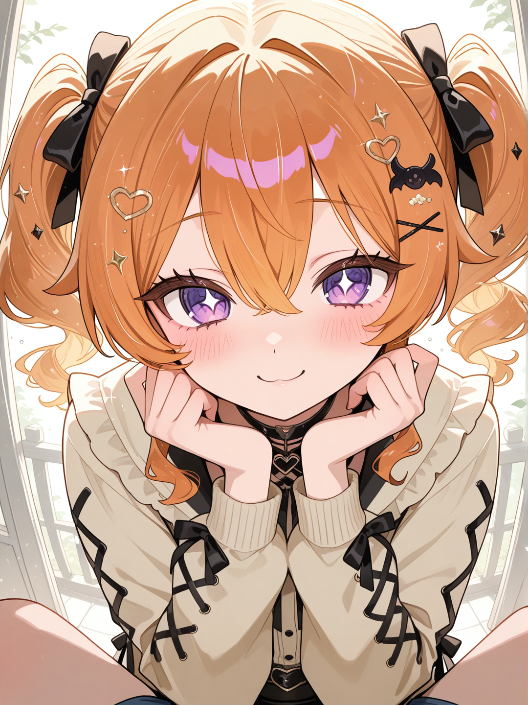 1girl, pointing at viewer, blush, open mouth, one eye closed, outdoor adventure jacket, beach shorts, plastic, corsage, eye patch, quartz watch, straight bangs, klein blue, full body, looking at viewer, ultra-wide shot, depth of ambient light, cinematic lighting, day, ruins