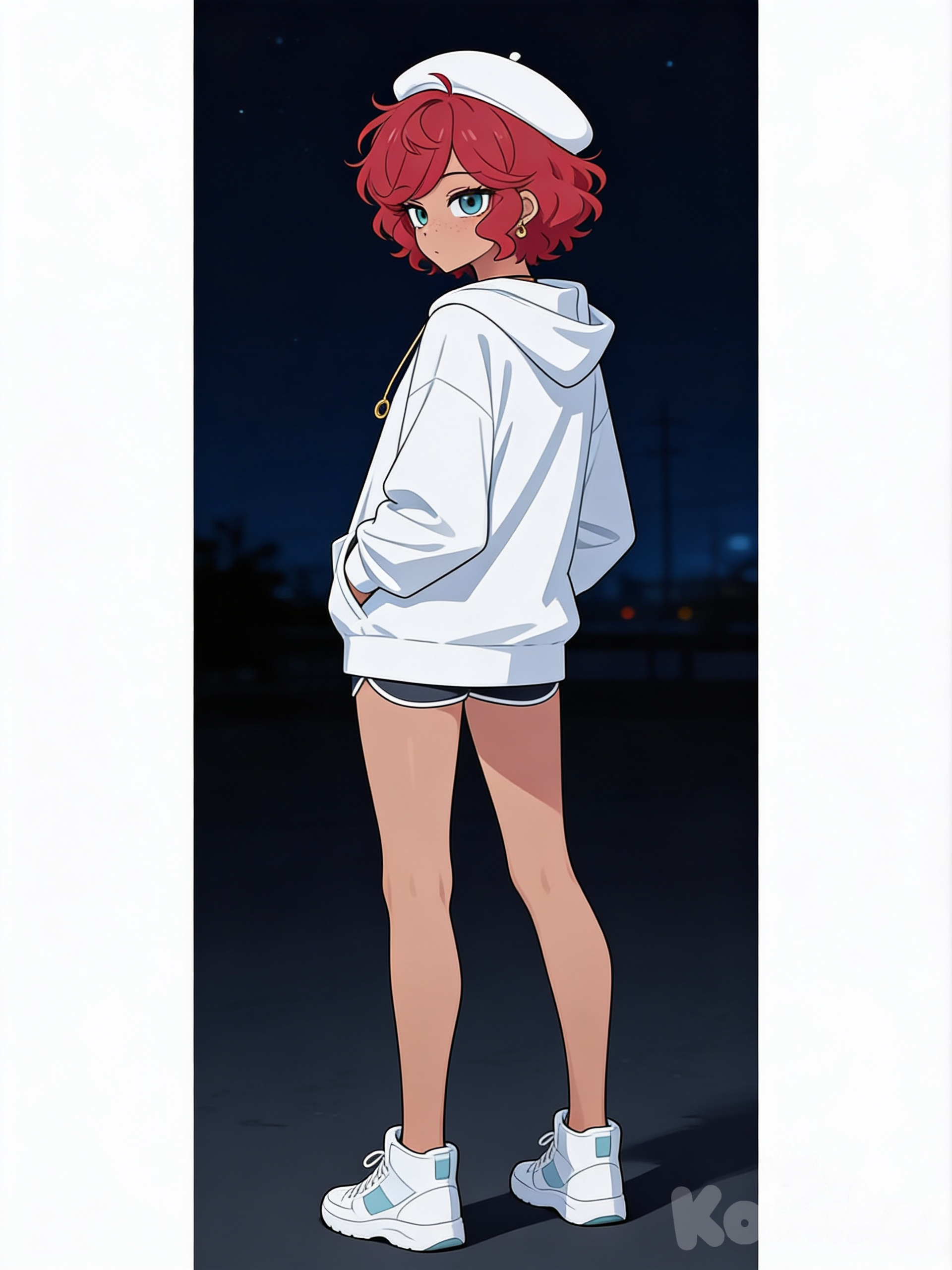 Oona going to the supermarket