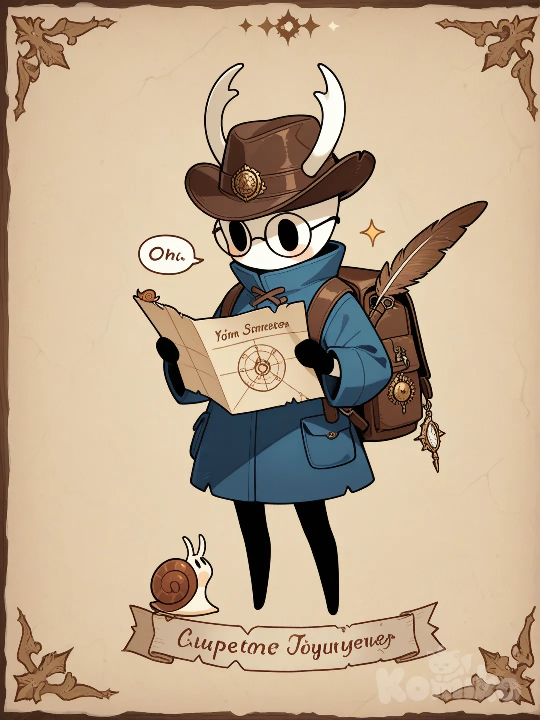 hollow knight style, cartographier