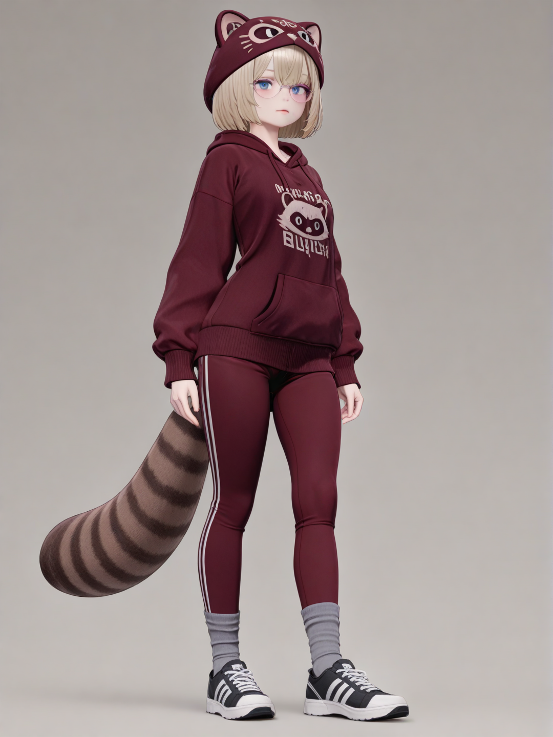 how I look sorta? without the tail and beanie.