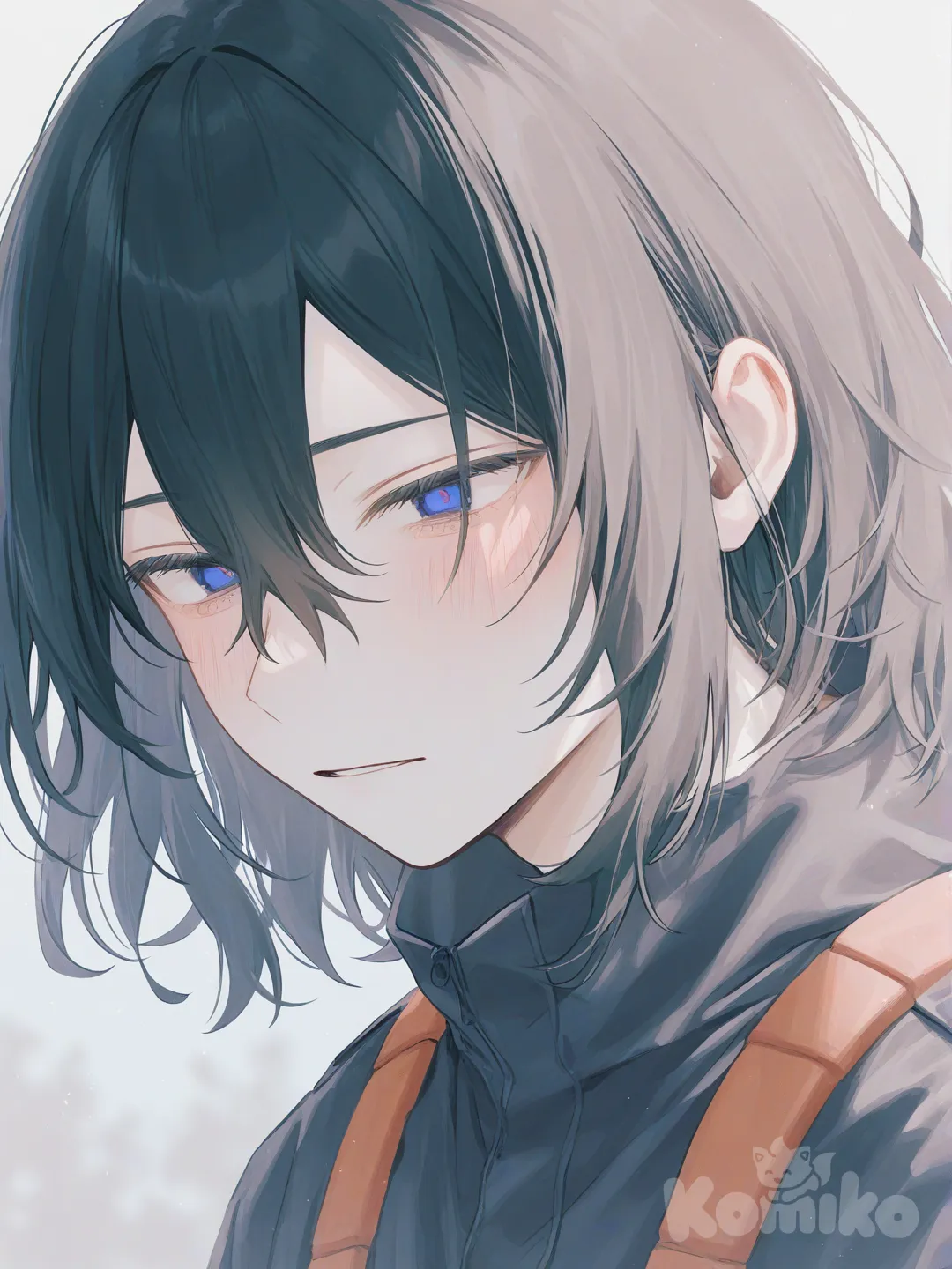 @Eraser_Head_(Boku_No_Hero_Academia), [soft-pastel-style], blush, outdoor adventure jacket, portrait