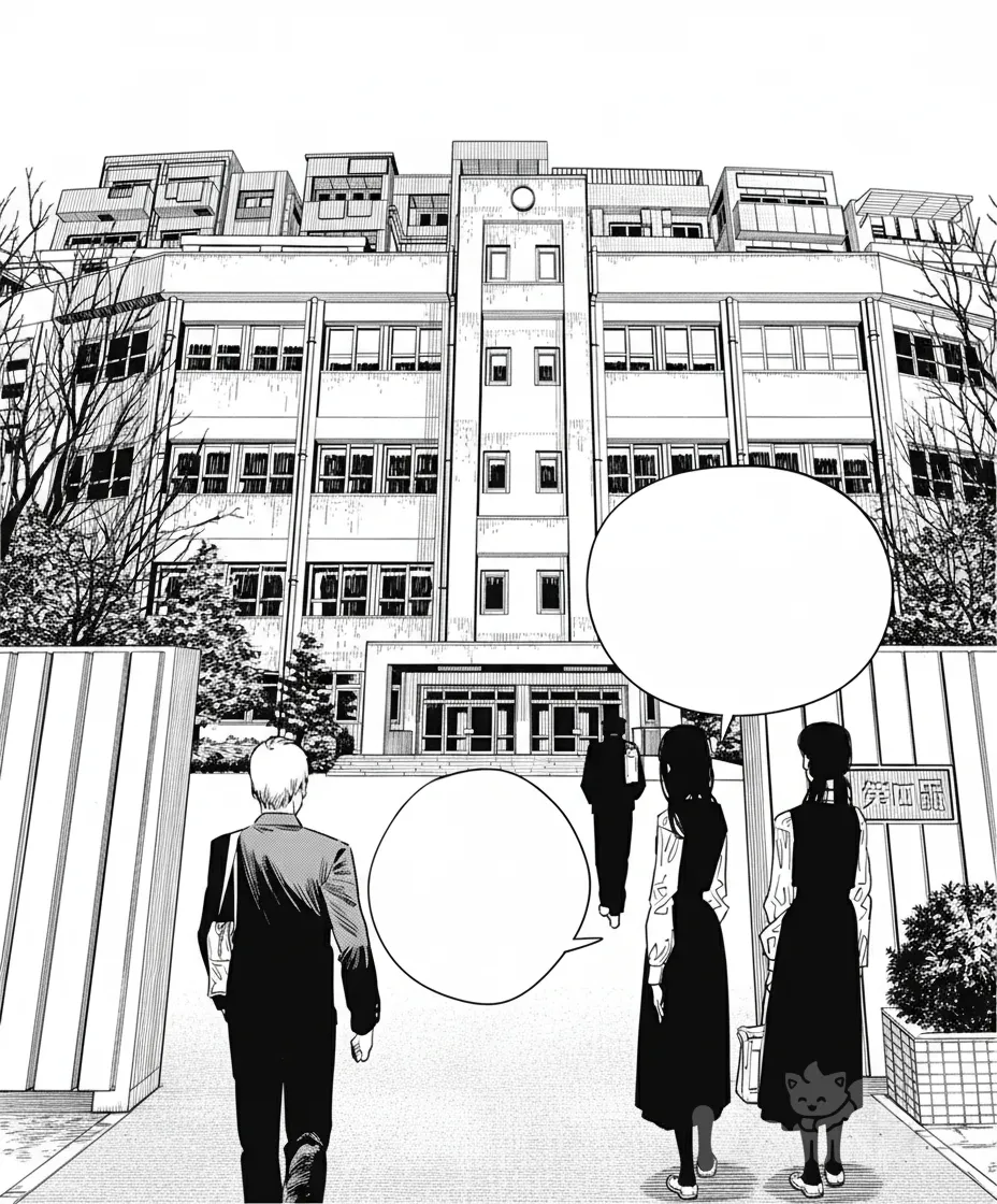 Complete the background, extend the gate, extend the view, keep the art style, don't change anything