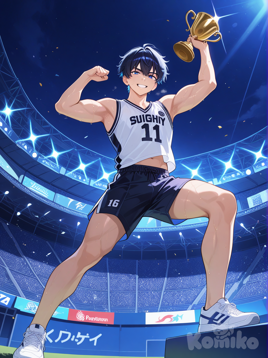 We won!! ~•^*+🏟️🏆