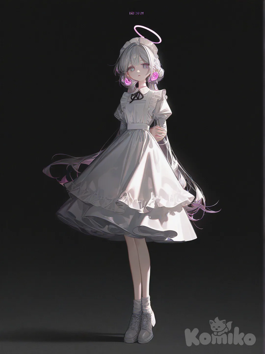 1girl, [high-contrast-glossy-style]