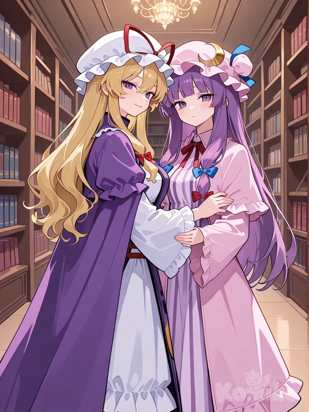 patchouli knowledge avec yukari yakumo