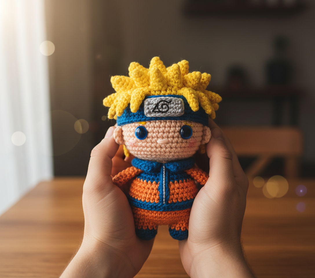 Naruto as a yarn doll