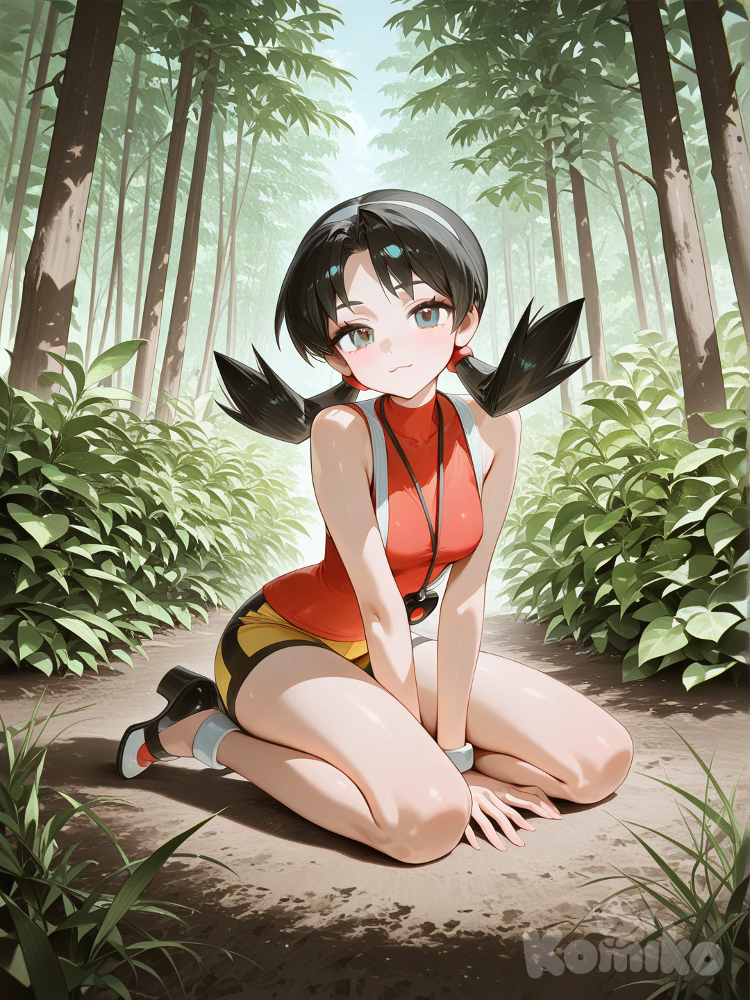 Relaxing in the forest after the Pokemon trip 